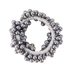 perlova gumicka do vlasu pearltop stribrna