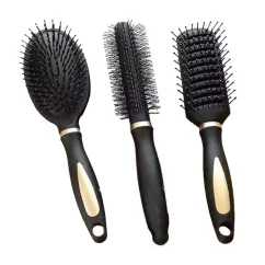 HairComb sada antistatických kartáčů na vlasy - champagne
