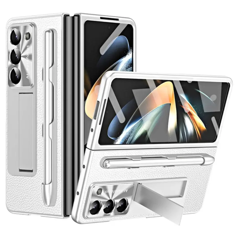AxyzCase Charm kryt s tvrzeným sklem na Samsung Galaxy Z Fold6 5G stříbrný
