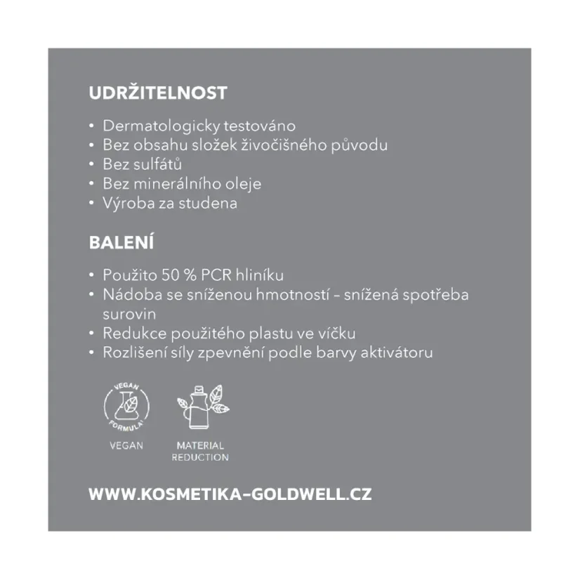 Goldwell udržitelnost a balení laku na vlasy
