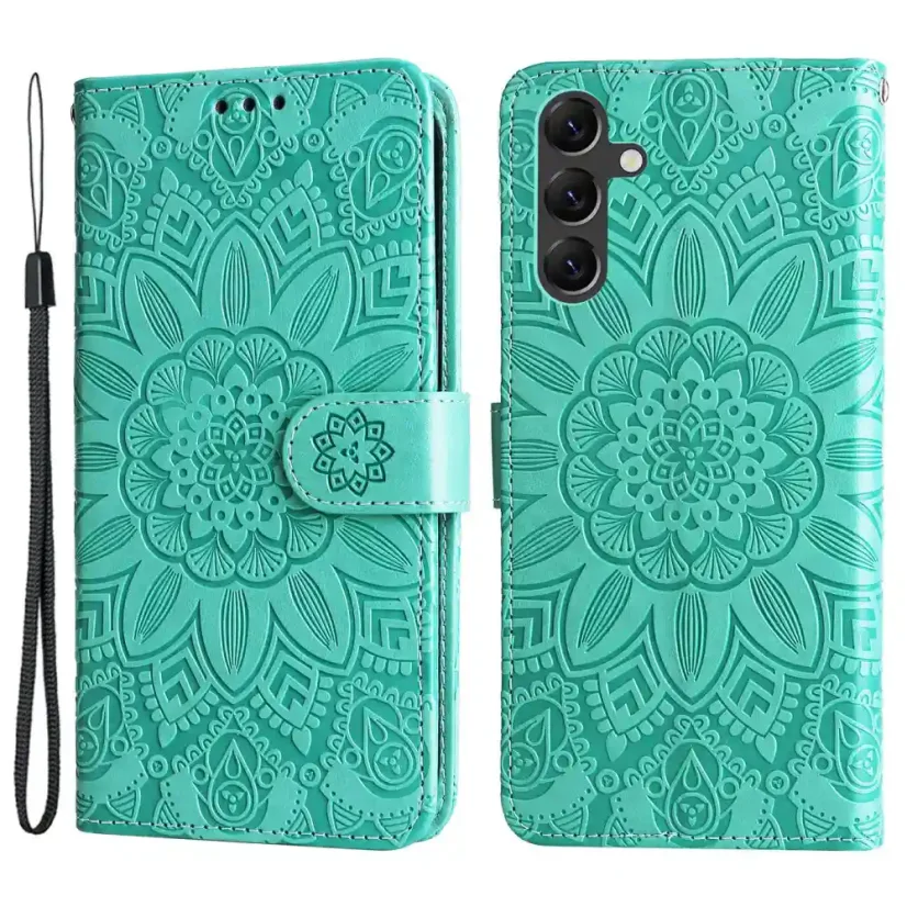 Knížkové pouzdro na Samung Galaxy A15 LTE Axyz Case Mandala mentolové