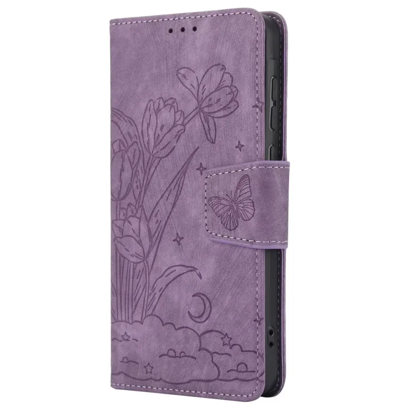 AxyzCase Flowers knížkové pouzdro na mobil Samsung Galaxy A15 LTE - levandulové