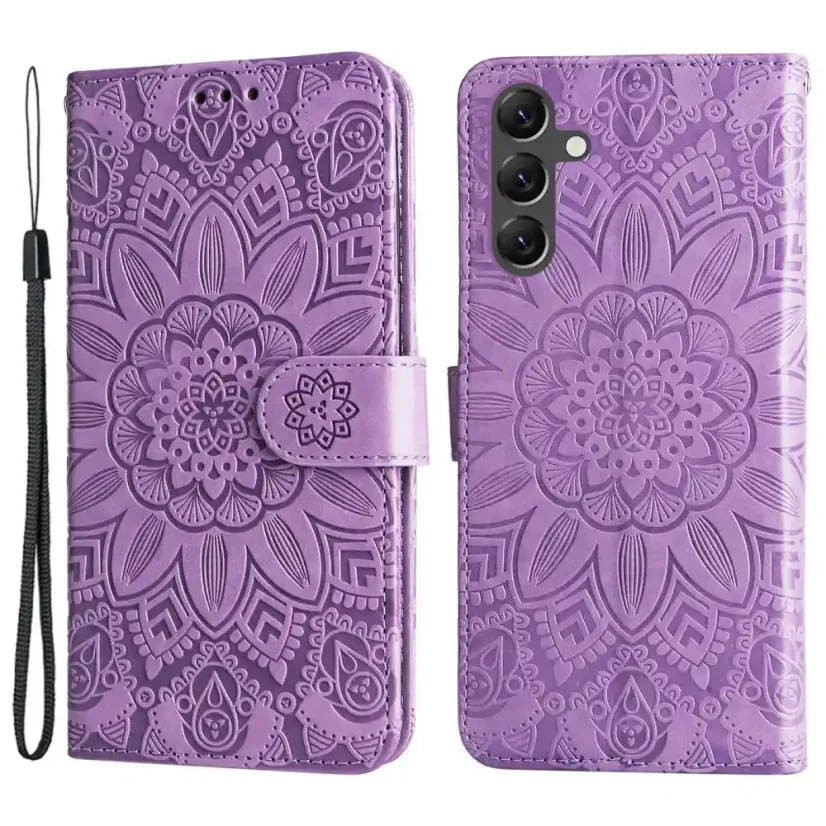 Knížkové pouzdro na Samung Galaxy A15 LTE Axyz Case Mandala levandulové