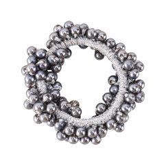 perlova gumicka do vlasu pearltop stribrna