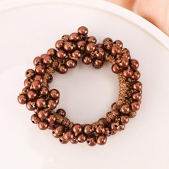 perlova gumicka do vlasu pearltop hneda 1