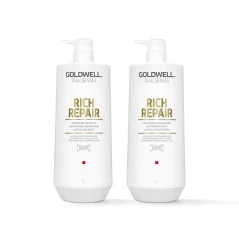 Goldwell Dualsenses Rich Repair regenerační šampon a kondicionér pro poškozené vlasy 2000 ml