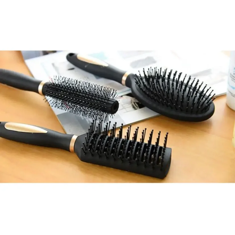 HairComb antistatický kulatý kartáč na vlasy - Roll champagne
