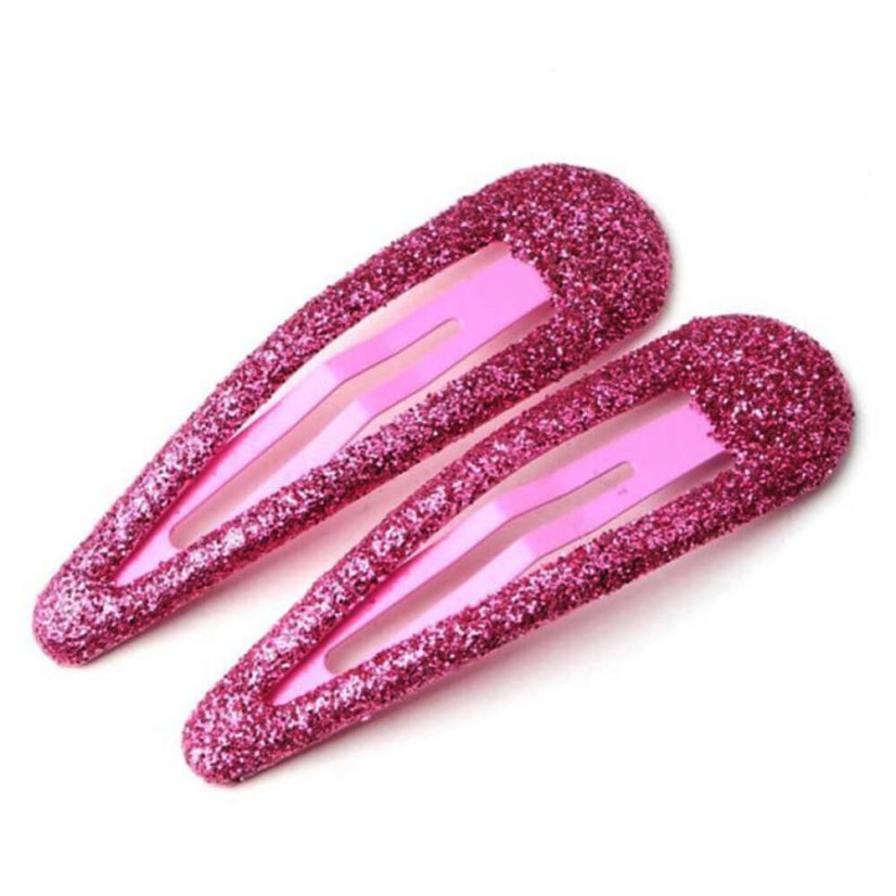 glitterclips fuchsiove kovove sponky do vlasu