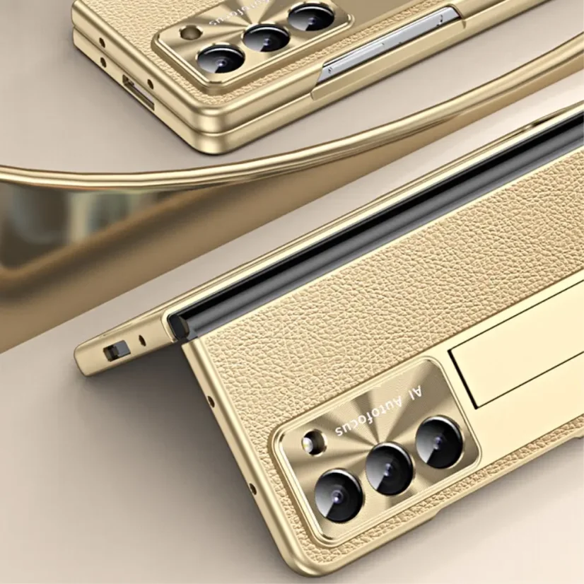 AxyzCase Charm kryt s tvrzeným sklem na Samsung Galaxy Z Fold6 5G zlatý