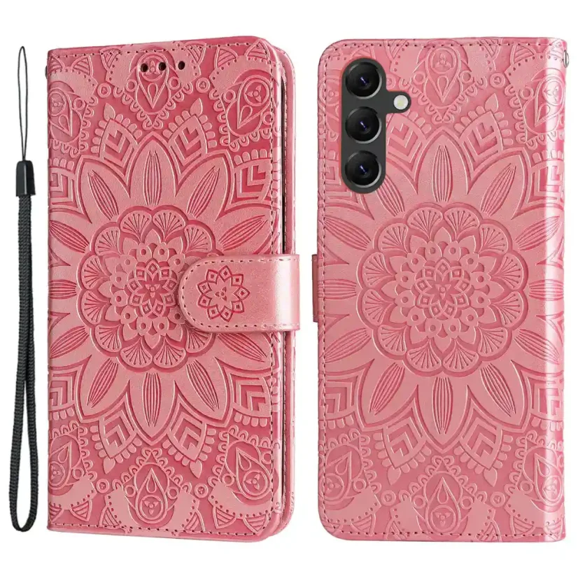 Knížkové pouzdro na Samung Galaxy A15 LTE Axyz Case Mandala růžové