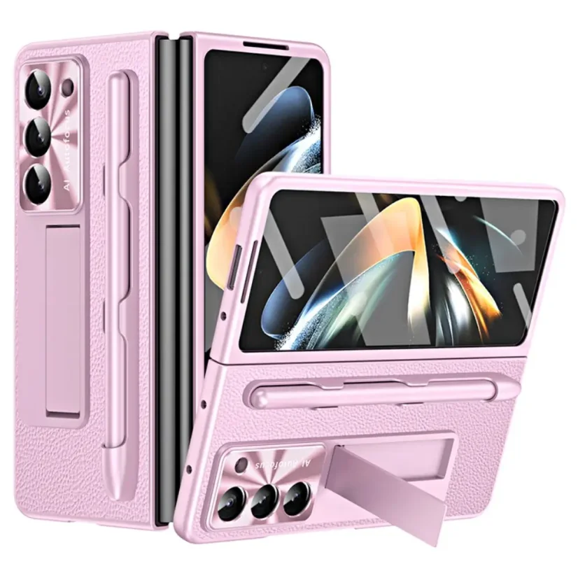 AxyzCase Charm kryt s tvrzeným sklem na Samsung Galaxy Z Fold6 5G světle růžový