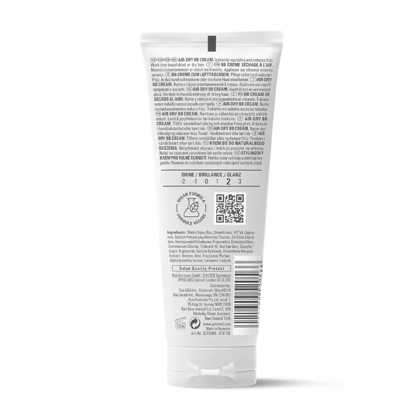 Goldwell StyleSign Just Smooth Air-Dry BB Cream pro styling bez fénování