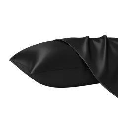 Saténový povlak na polštář 50x70 cm Axyz Satin Černý