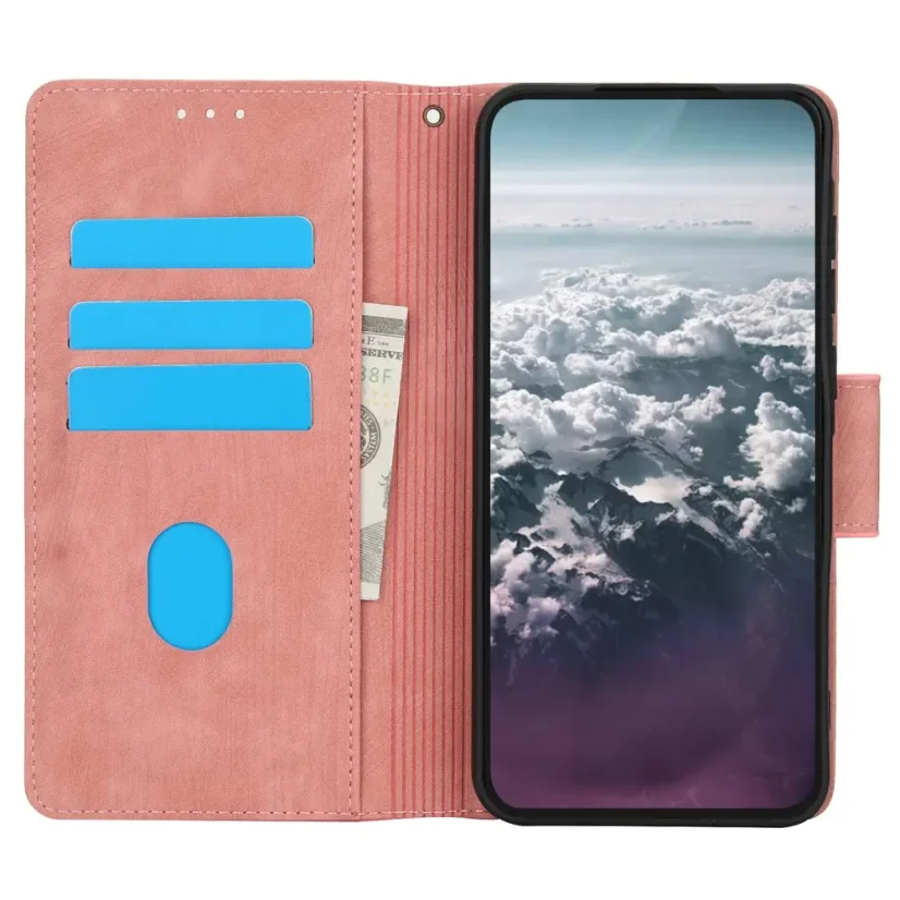 AxyzCase Flowers knížkové pouzdro na mobil Samsung Galaxy A15 LTE - růžové
