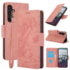 AxyzCase Flowers knížkové pouzdro na mobil Samsung Galaxy A15 LTE - růžové