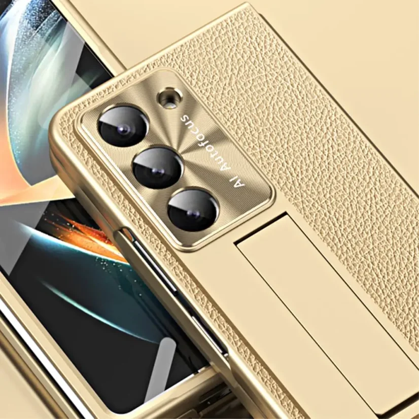 AxyzCase Charm kryt s tvrzeným sklem na Samsung Galaxy Z Fold6 5G zlatý
