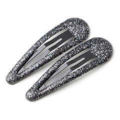 glitterclips cerne kovove sponky do vlasu