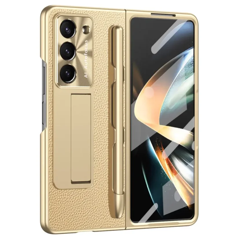AxyzCase Charm kryt s tvrzeným sklem na Samsung Galaxy Z Fold6 5G zlatý