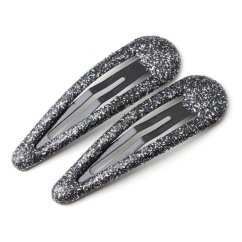 glitterclips cerne kovove sponky do vlasu