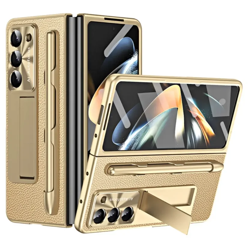 AxyzCase Charm kryt s tvrzeným sklem na Samsung Galaxy Z Fold6 5G zlatý