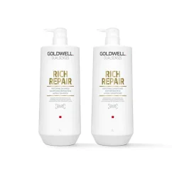Goldwell Dualsenses Rich Repair regenerační šampon a kondicionér pro poškozené vlasy 2000 ml