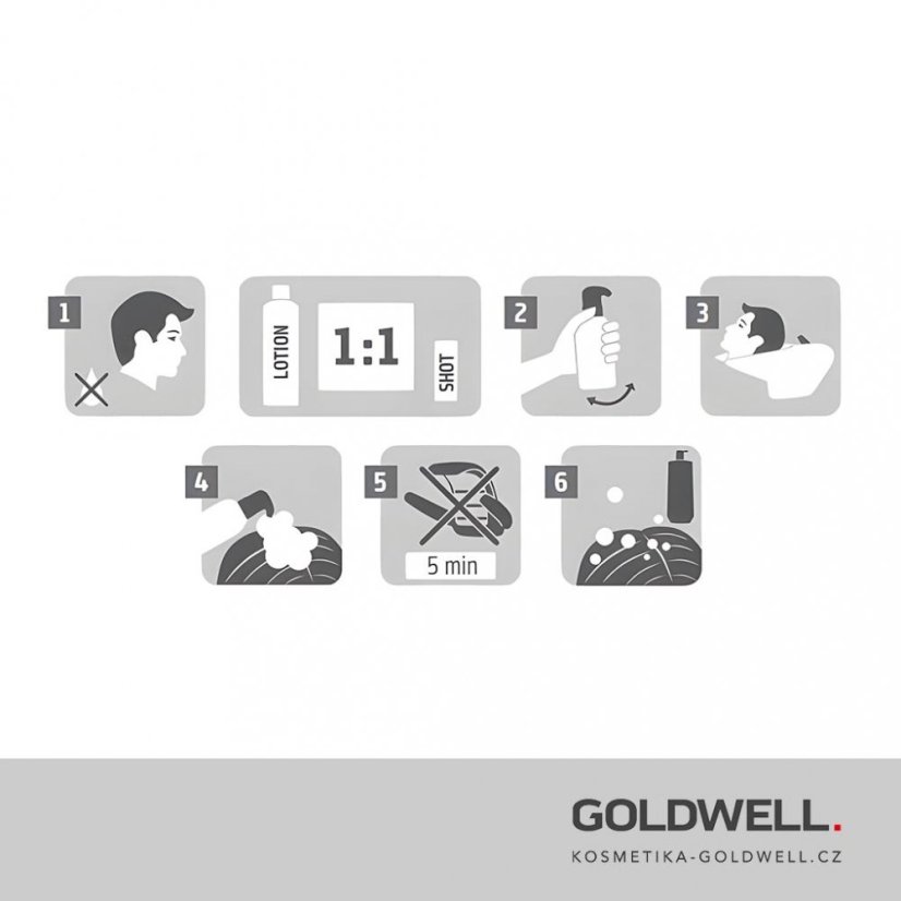 goldwell men reshade postup barveni